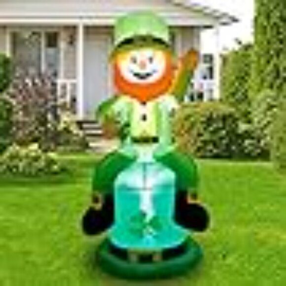 St. Patricks Day Leprechaun Inflatable - Picture 2 of 2